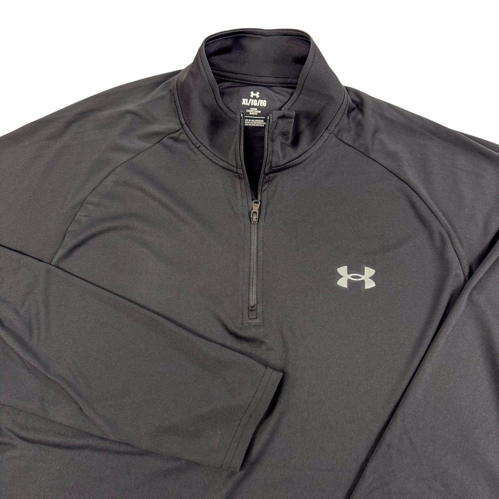 Under Armour UA Velocity 2.0 1/4 Zip Pullover Mens XL Black Athletic 1375435